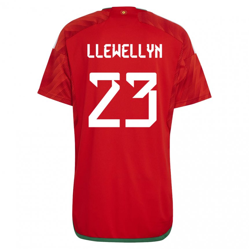 Kinderen Welsh Ffion Llewellyn #23 Rood Thuisshirt Thuistenue 22-24 T-shirt