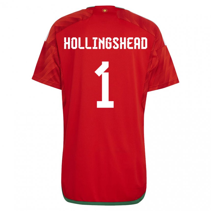 Kinderen Welsh Ronnie Hollingshead #1 Rood Thuisshirt Thuistenue 22-24 T-shirt