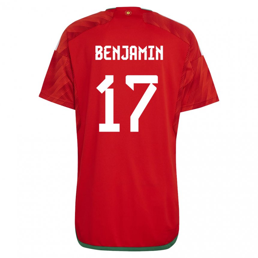 Kinderen Welsh Omari Benjamin #17 Rood Thuisshirt Thuistenue 22-24 T-shirt