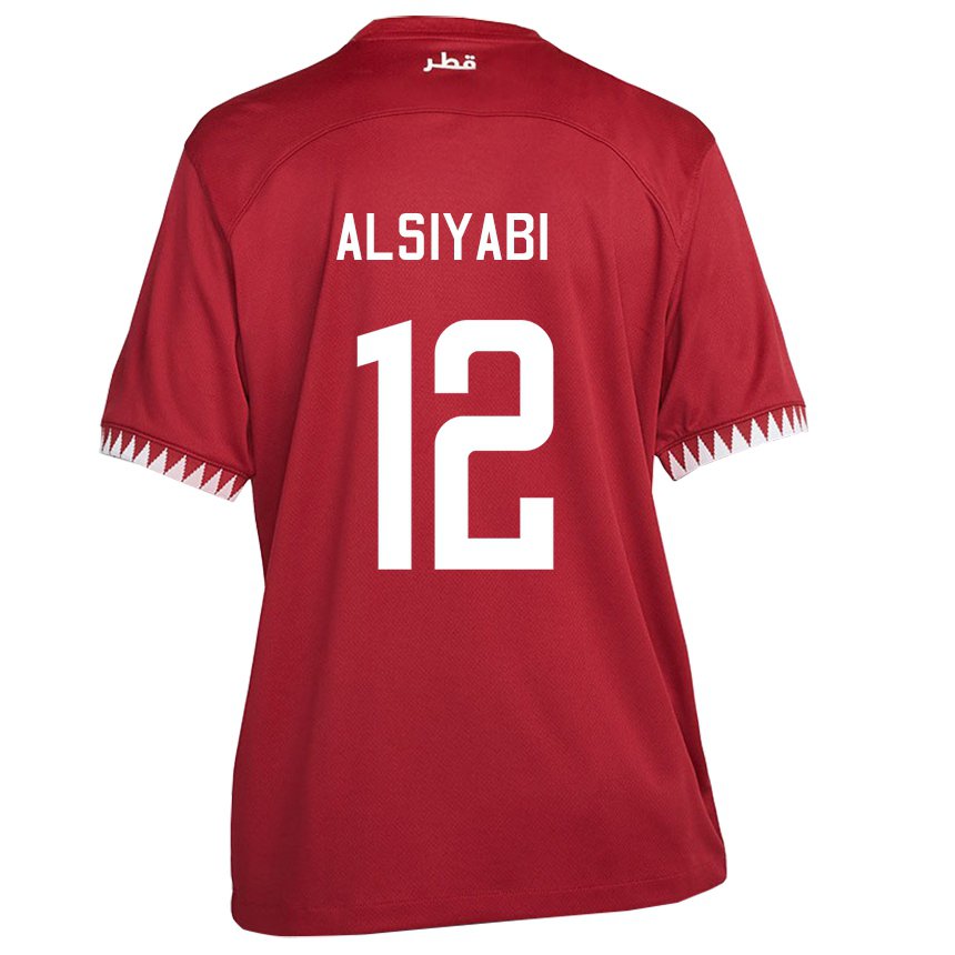 Kinderen Qatarees Shaima Alsiyabi #12 Kastanjebruin Thuisshirt Thuistenue 22-24 T-shirt