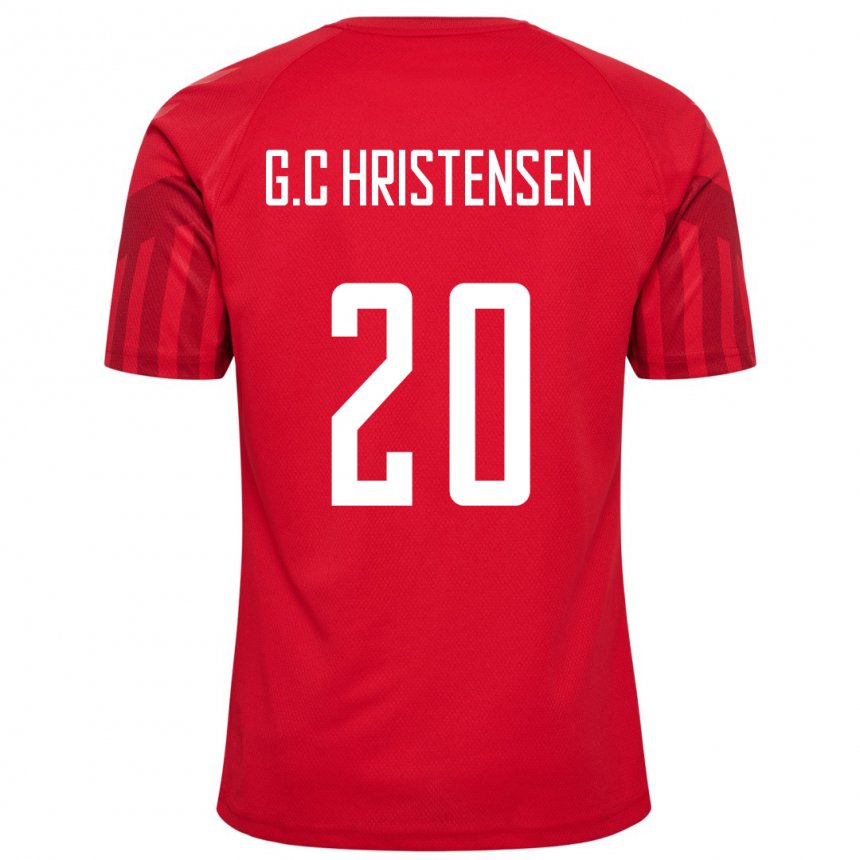 Kinderen Deens Gustav Christensen #20 Rood Thuisshirt Thuistenue 22-24 T-shirt