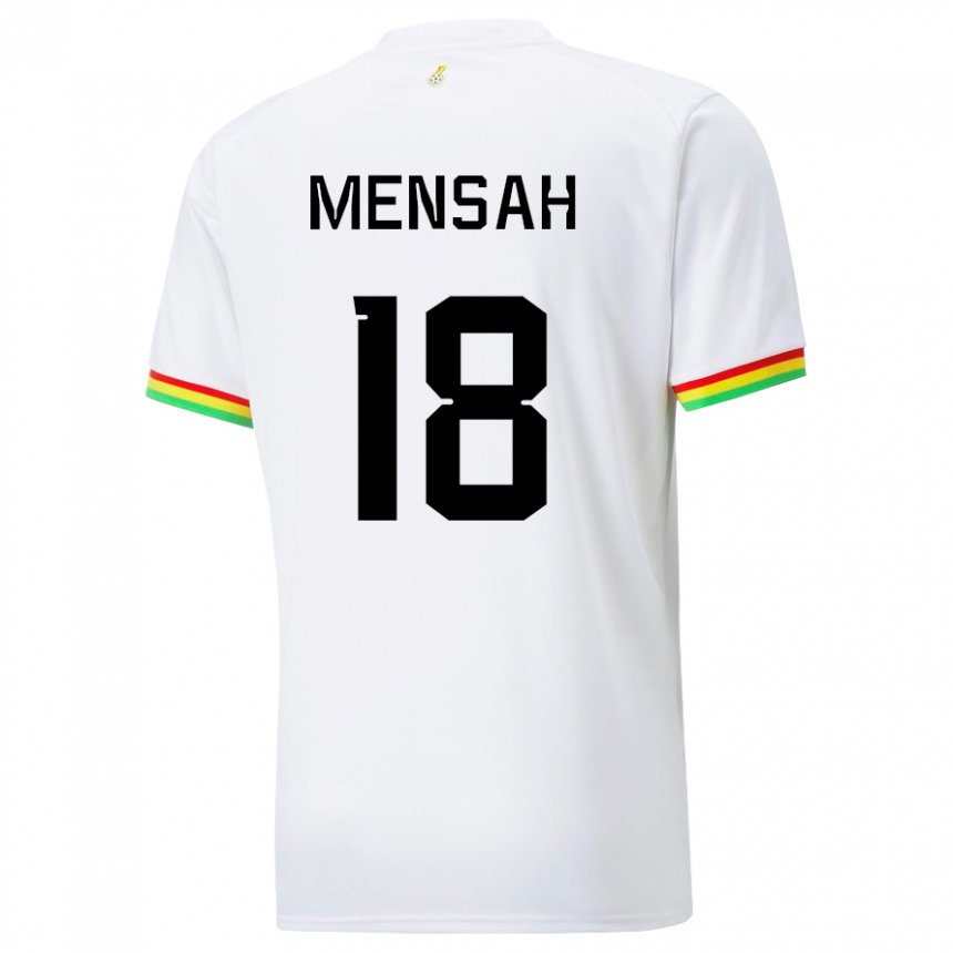 Kinderen Ghanees Isaac Mensah #18 Wit Thuisshirt Thuistenue 22-24 T-shirt