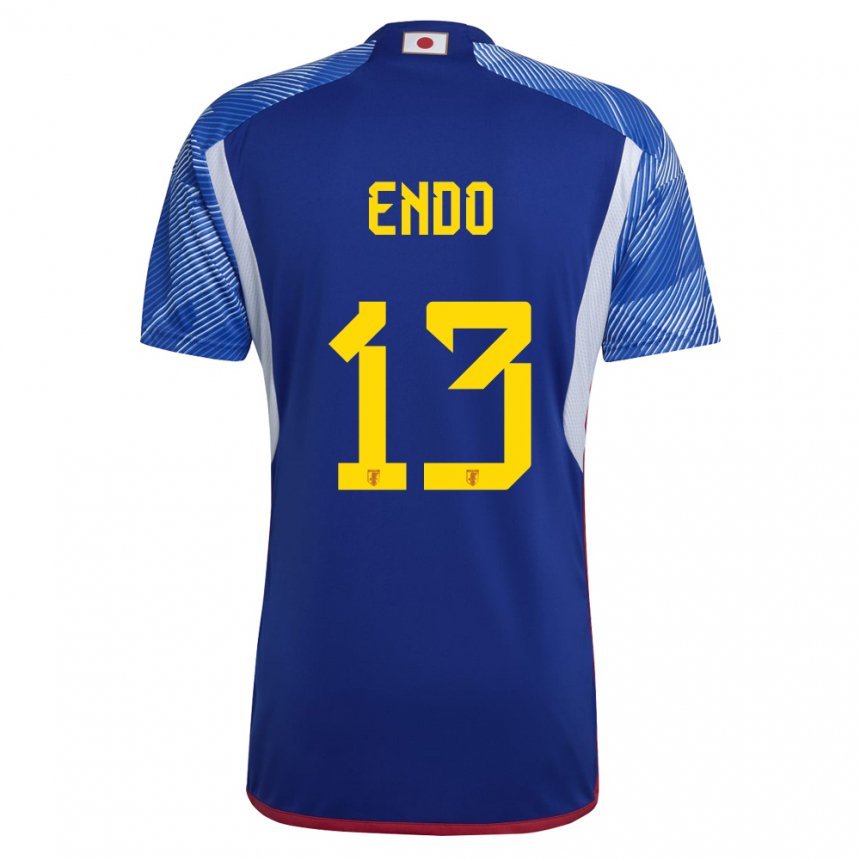 Kinderen Japans Jun Endo #13 Koningsblauw Thuisshirt Thuistenue 22-24 T-shirt