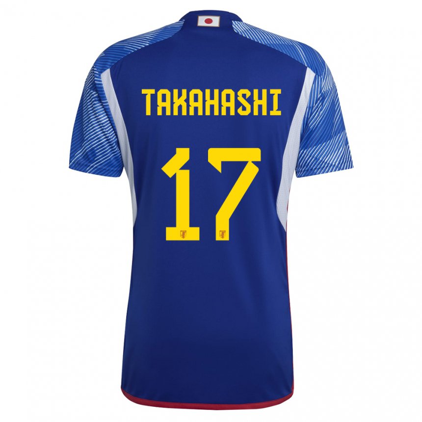 Kinderen Japans Hana Takahashi #17 Koningsblauw Thuisshirt Thuistenue 22-24 T-shirt