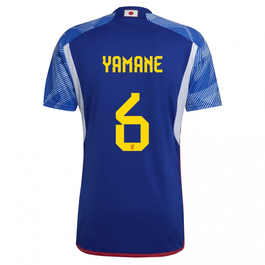 Kinderen Japans Riku Yamane #6 Koningsblauw Thuisshirt Thuistenue 22-24 T-shirt