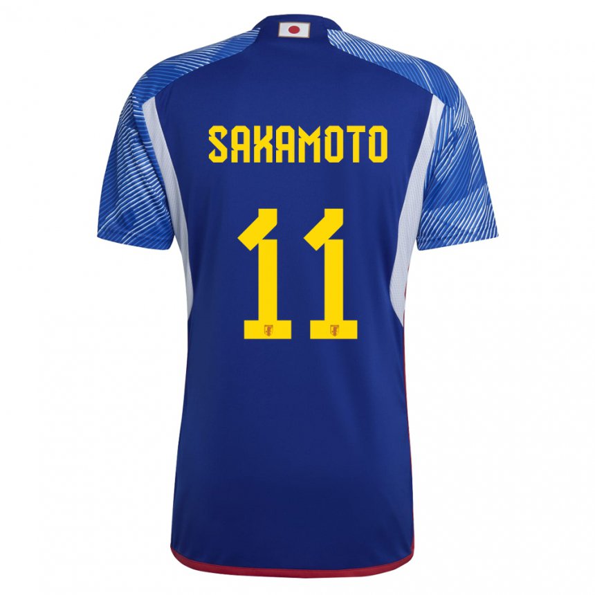 Kinderen Japans Isa Sakamoto #11 Koningsblauw Thuisshirt Thuistenue 22-24 T-shirt