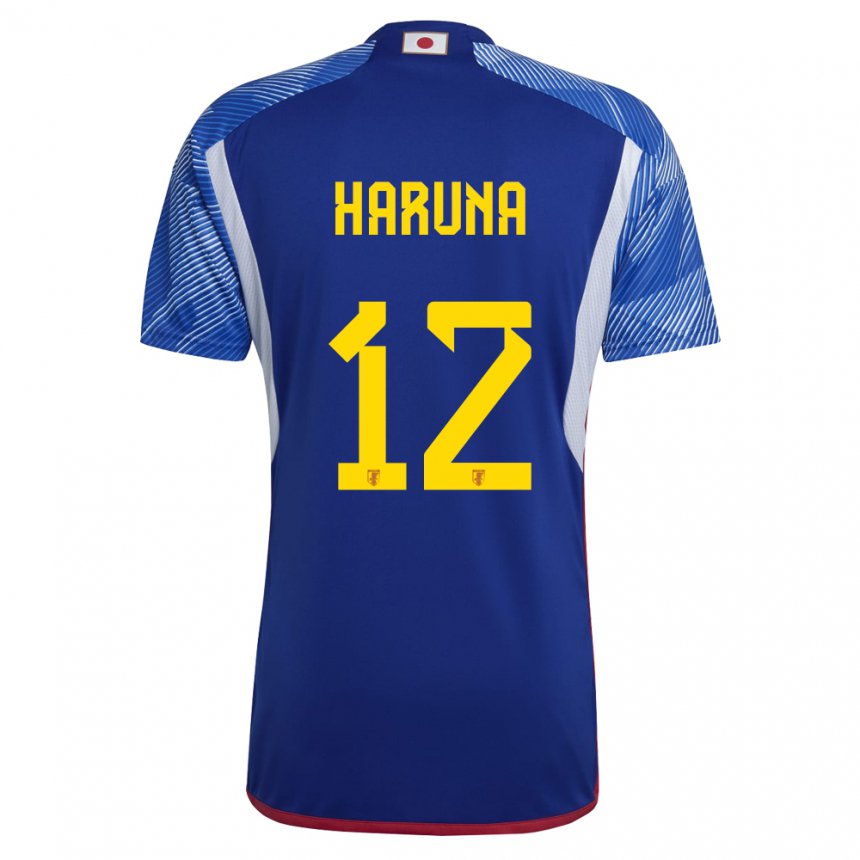 Kinderen Japans Ryusei Haruna #12 Koningsblauw Thuisshirt Thuistenue 22-24 T-shirt