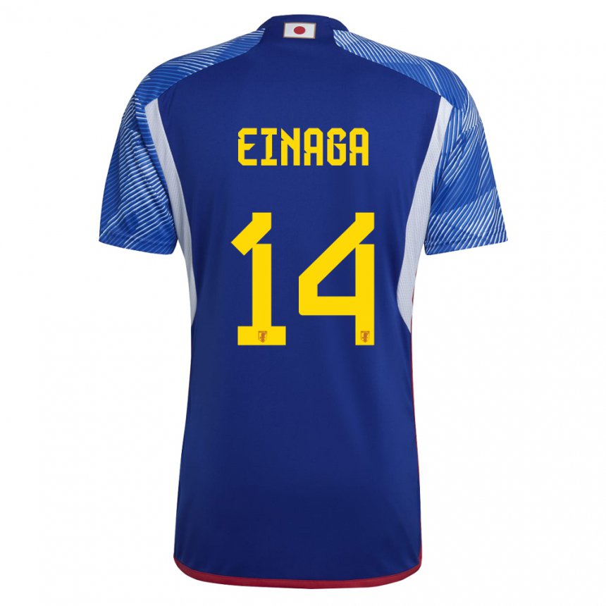 Kinderen Japans Takatora Einaga #14 Koningsblauw Thuisshirt Thuistenue 22-24 T-shirt