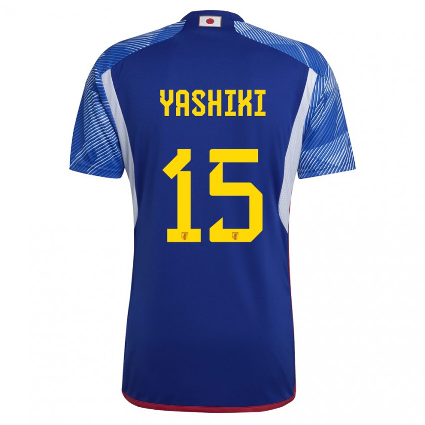 Kinderen Japans Yusei Yashiki #15 Koningsblauw Thuisshirt Thuistenue 22-24 T-shirt