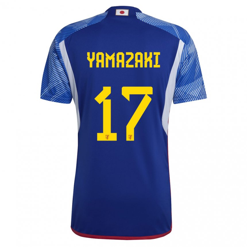 Kinderen Japans Taishin Yamazaki #17 Koningsblauw Thuisshirt Thuistenue 22-24 T-shirt