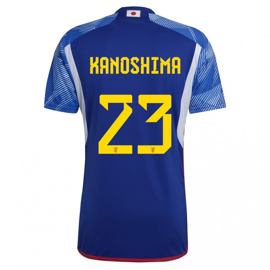 Kinderen Japans Yu Kanoshima #23 Koningsblauw Thuisshirt Thuistenue 22-24 T-shirt