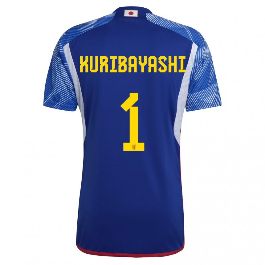 Kinderen Japans Hayato Kuribayashi #1 Koningsblauw Thuisshirt Thuistenue 22-24 T-shirt