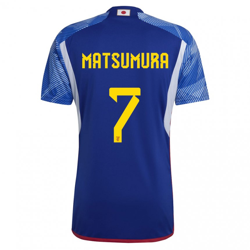 Kinderen Japans Kosuke Matsumura #7 Koningsblauw Thuisshirt Thuistenue 22-24 T-shirt