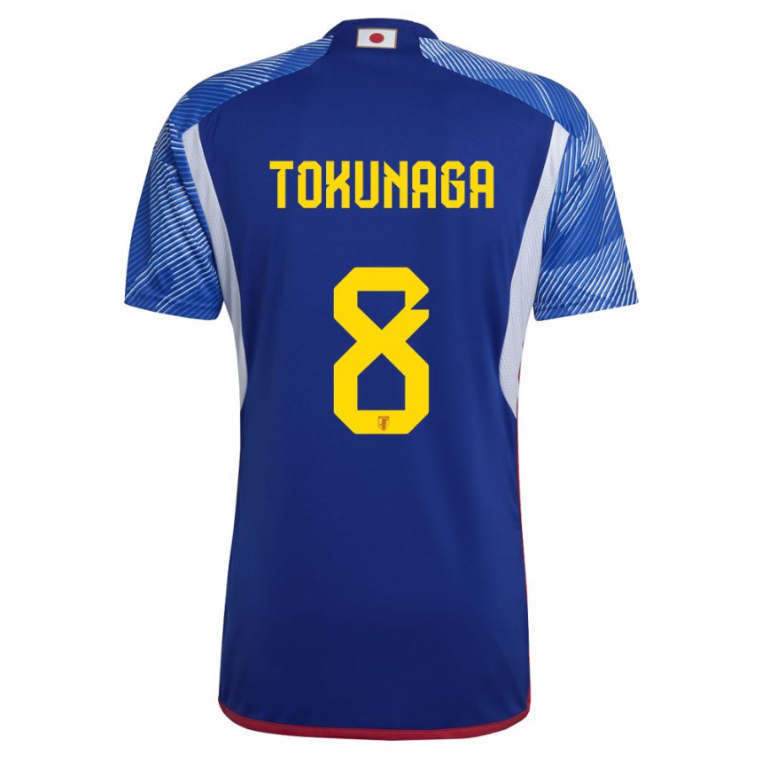 Kinderen Japans Ryo Tokunaga #8 Koningsblauw Thuisshirt Thuistenue 22-24 T-shirt