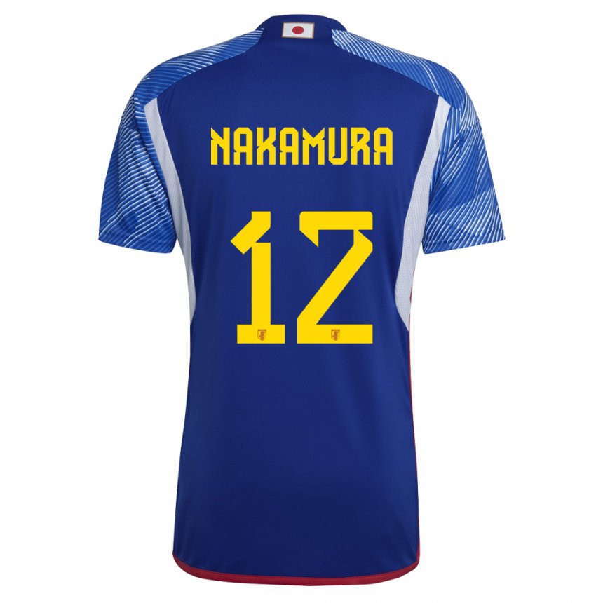 Kinderen Japans Keisuke Nakamura #12 Koningsblauw Thuisshirt Thuistenue 22-24 T-shirt