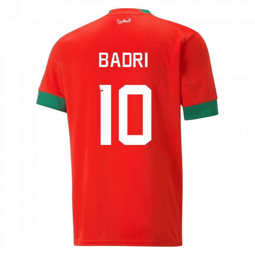 Kinderen Marokkaans Najat Badri #10 Rood Thuisshirt Thuistenue 22-24 T-shirt