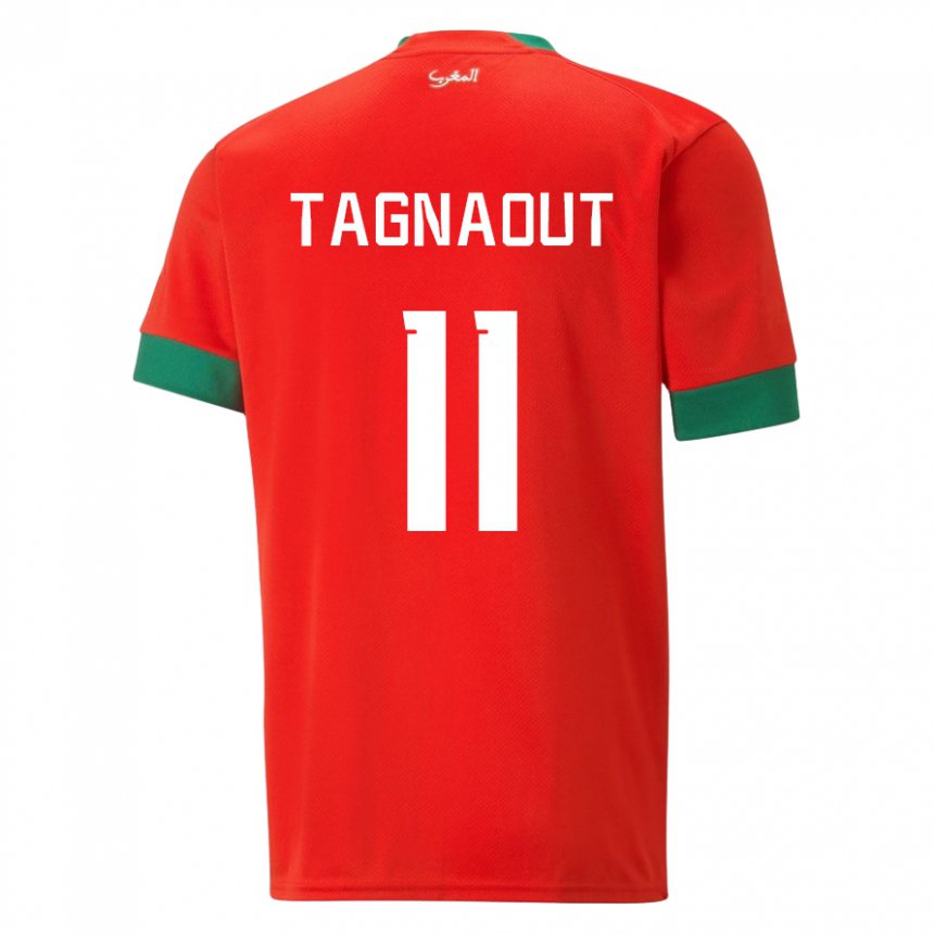 Kinderen Marokkaans Fatima Tagnaout #11 Rood Thuisshirt Thuistenue 22-24 T-shirt