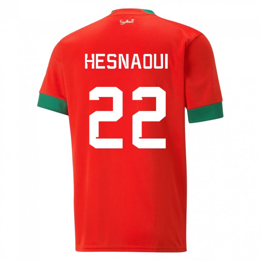 Kinderen Marokkaans Hind Hesnaoui #22 Rood Thuisshirt Thuistenue 22-24 T-shirt