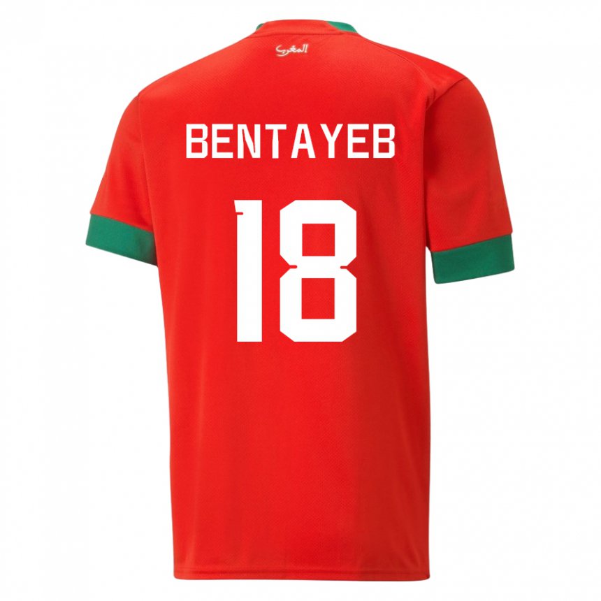 Kinderen Marokkaans Tawfik Bentayeb #18 Rood Thuisshirt Thuistenue 22-24 T-shirt