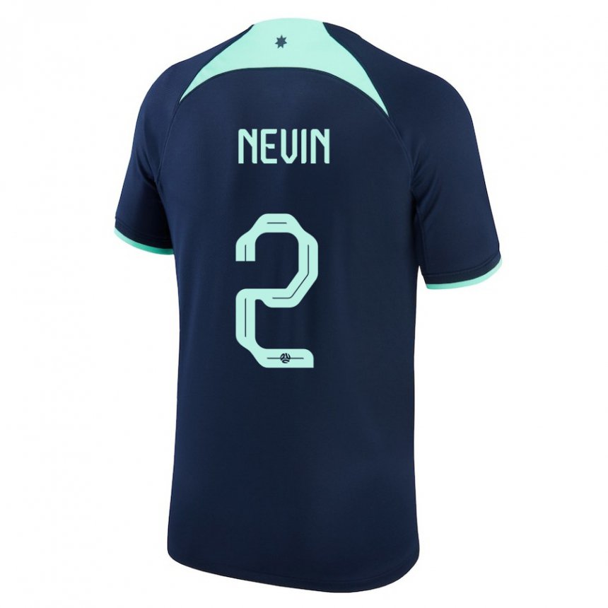 Kinderen Australisch Courtney Nevin #2 Donkerblauw Uitshirt Uittenue 22-24 T-shirt