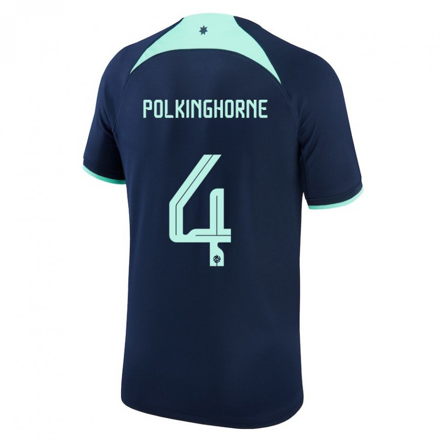 Kinderen Australisch Clare Polkinghorne #4 Donkerblauw Uitshirt Uittenue 22-24 T-shirt