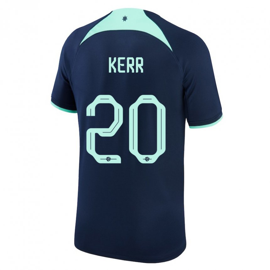 Kinderen Australisch Sam Kerr #20 Donkerblauw Uitshirt Uittenue 22-24 T-shirt