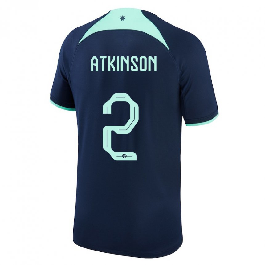 Kinderen Australisch Nathaniel Atkinson #2 Donkerblauw Uitshirt Uittenue 22-24 T-shirt