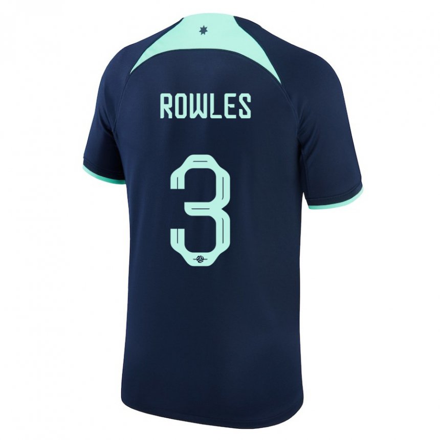 Kinderen Australisch Kye Rowles #3 Donkerblauw Uitshirt Uittenue 22-24 T-shirt