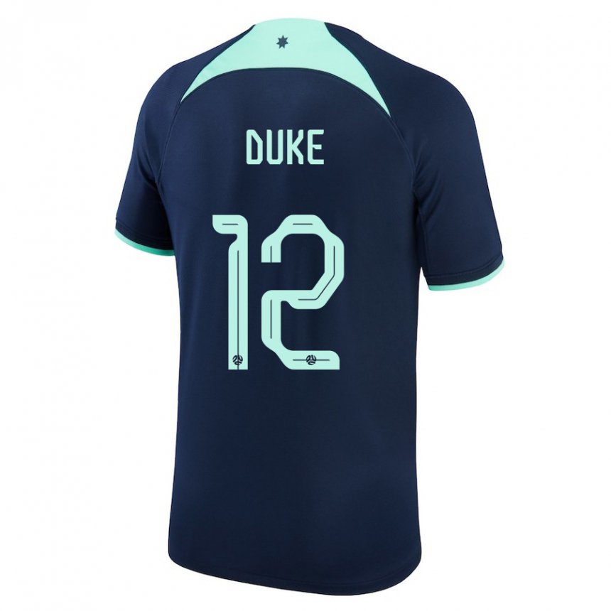 Kinderen Australisch Mitch Duke #12 Donkerblauw Uitshirt Uittenue 22-24 T-shirt