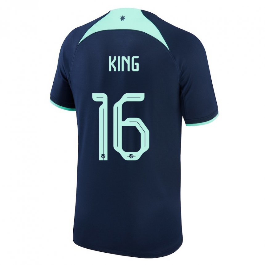 Kinderen Australisch Joel King #16 Donkerblauw Uitshirt Uittenue 22-24 T-shirt