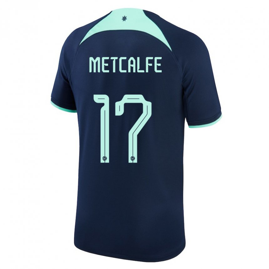 Kinderen Australisch Conor Metcalfe #17 Donkerblauw Uitshirt Uittenue 22-24 T-shirt