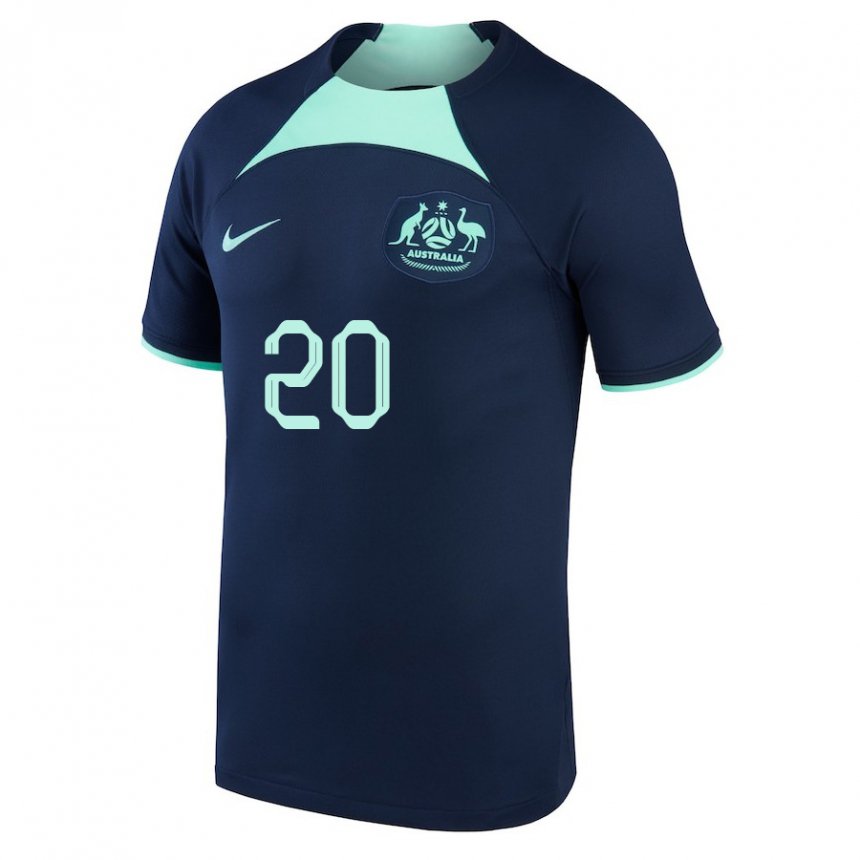 Kinderen Australisch Lachlan Wales #20 Donkerblauw Uitshirt Uittenue 22-24 T-shirt