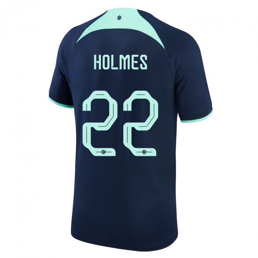 Kinderen Australisch Jordan Holmes #22 Donkerblauw Uitshirt Uittenue 22-24 T-shirt