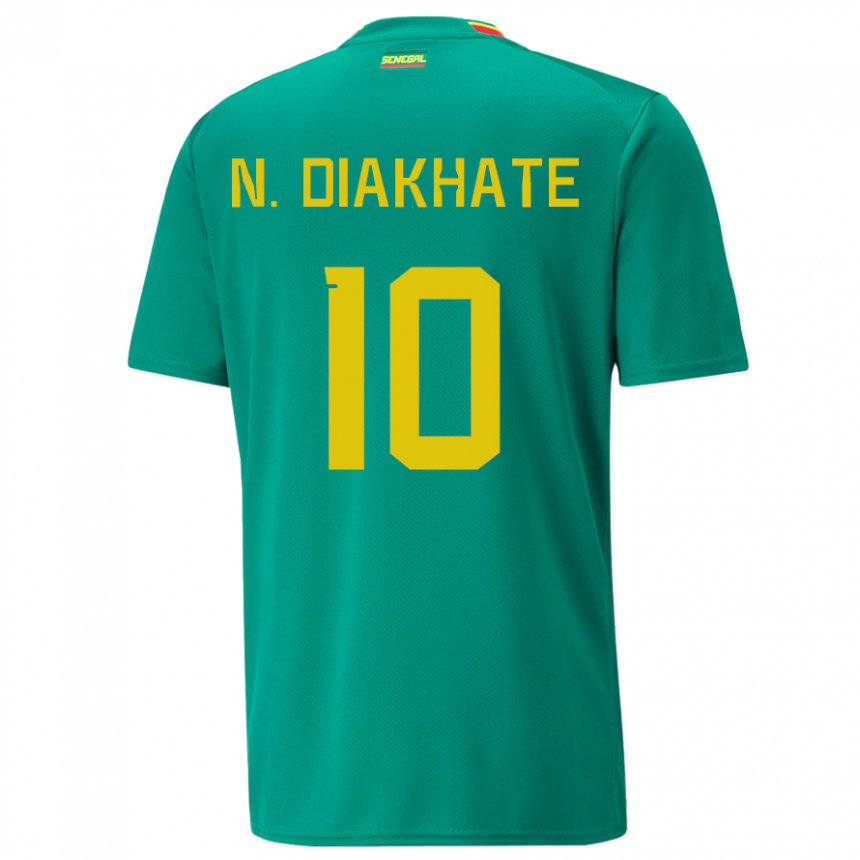 Kinderen Senegalees Ndeye Awa Diakhate #10 Groente Uitshirt Uittenue 22-24 T-shirt