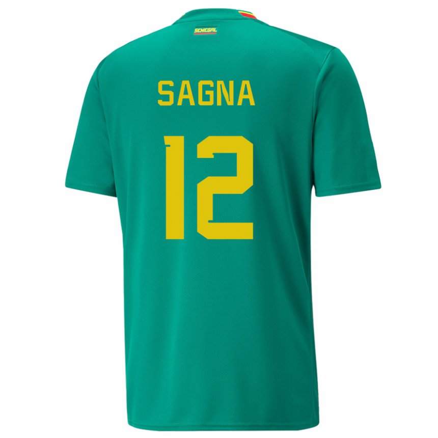 Kinderen Senegalees Safietou Sagna #12 Groente Uitshirt Uittenue 22-24 T-shirt