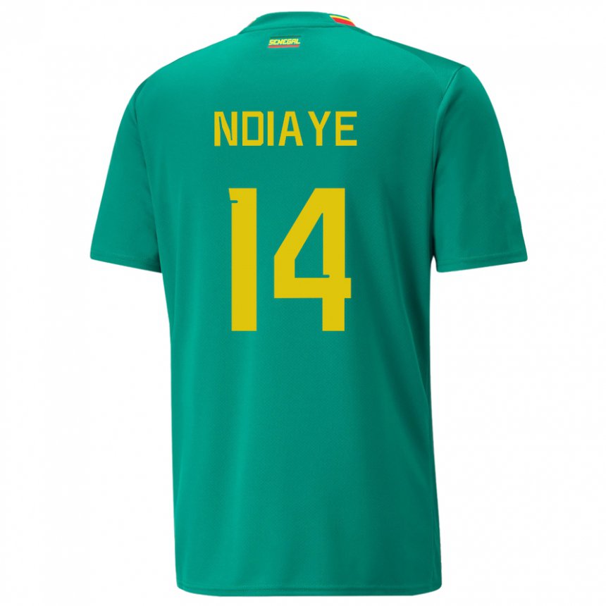 Kinderen Senegalees Salimata Ndiaye #14 Groente Uitshirt Uittenue 22-24 T-shirt