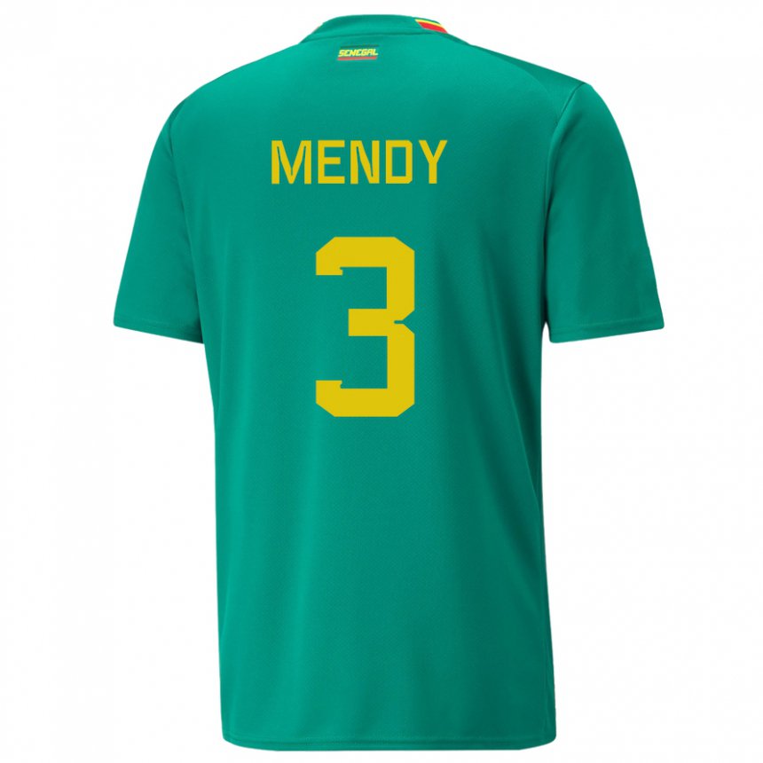 Kinderen Senegalees Formose Mendy #3 Groente Uitshirt Uittenue 22-24 T-shirt