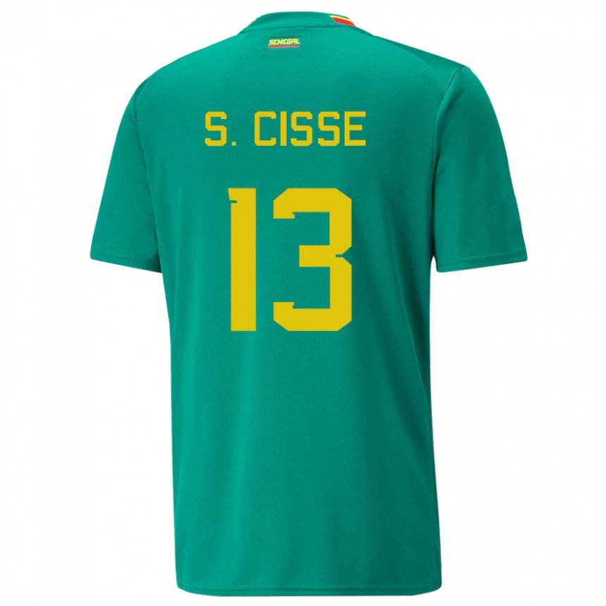 Kinderen Senegalees Souleymane Cisse #13 Groente Uitshirt Uittenue 22-24 T-shirt