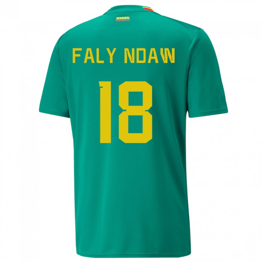 Kinderen Senegalees Faly Ndaw #18 Groente Uitshirt Uittenue 22-24 T-shirt