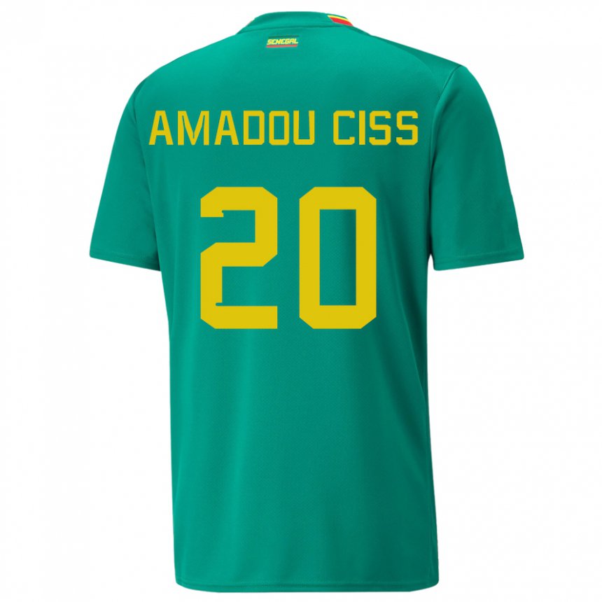 Kinderen Senegalees Amadou Ciss #20 Groente Uitshirt Uittenue 22-24 T-shirt