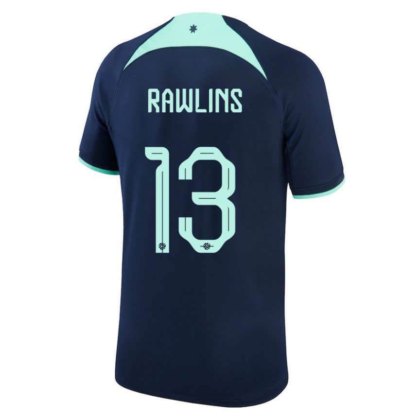 Kinderen Australisch Joshua Rawlins #13 Donkerblauw Uitshirt Uittenue 22-24 T-shirt