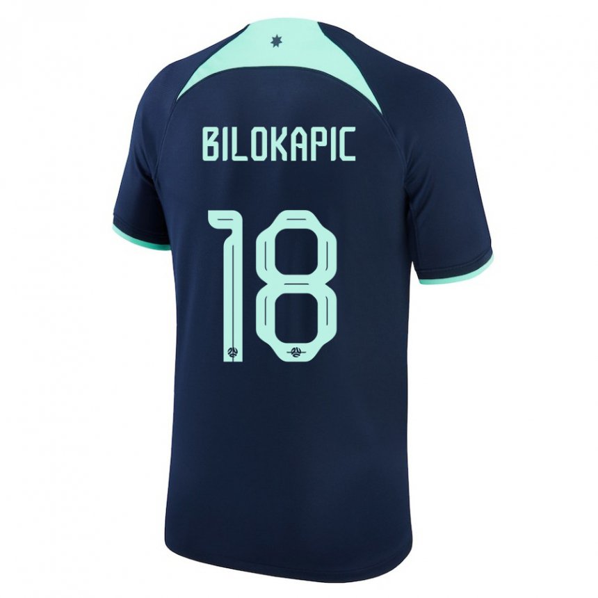 Kinderen Australisch Nicholas Bilokapic #18 Donkerblauw Uitshirt Uittenue 22-24 T-shirt