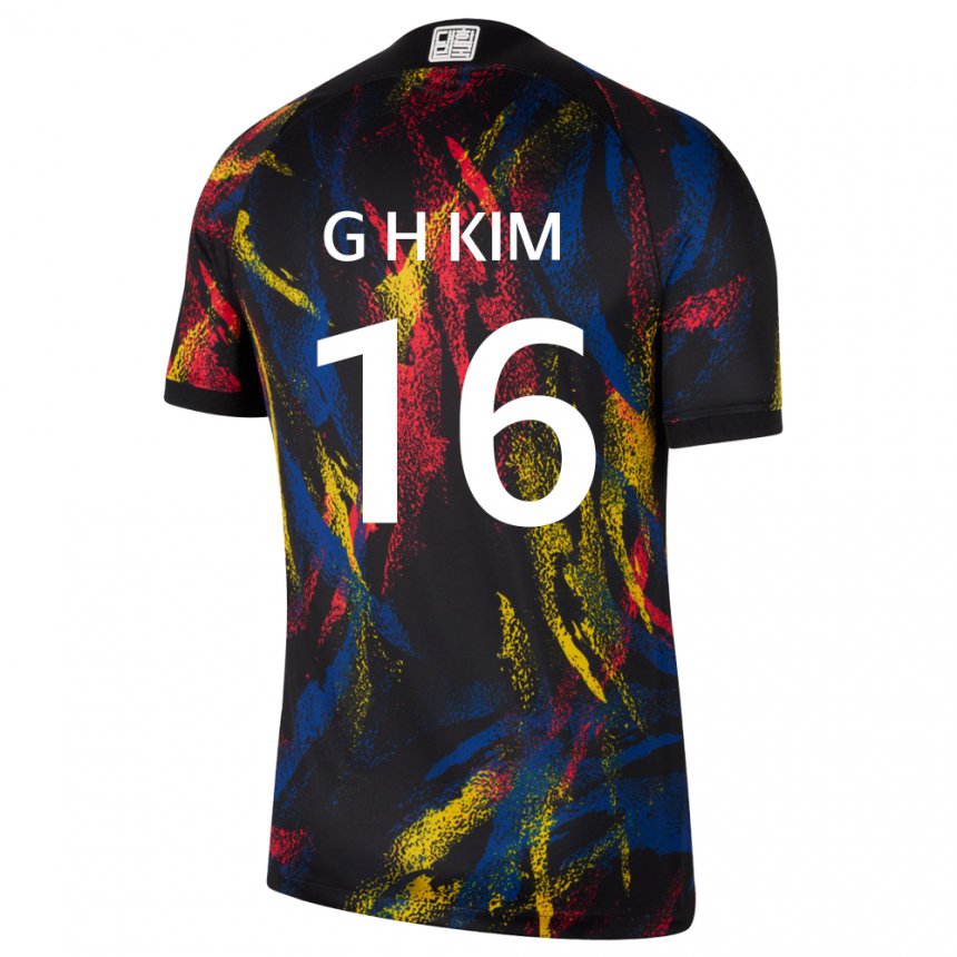 Kinderen Zuid-koreaans Kim Gyeong Hwan #16 Veelkleurig Uitshirt Uittenue 22-24 T-shirt