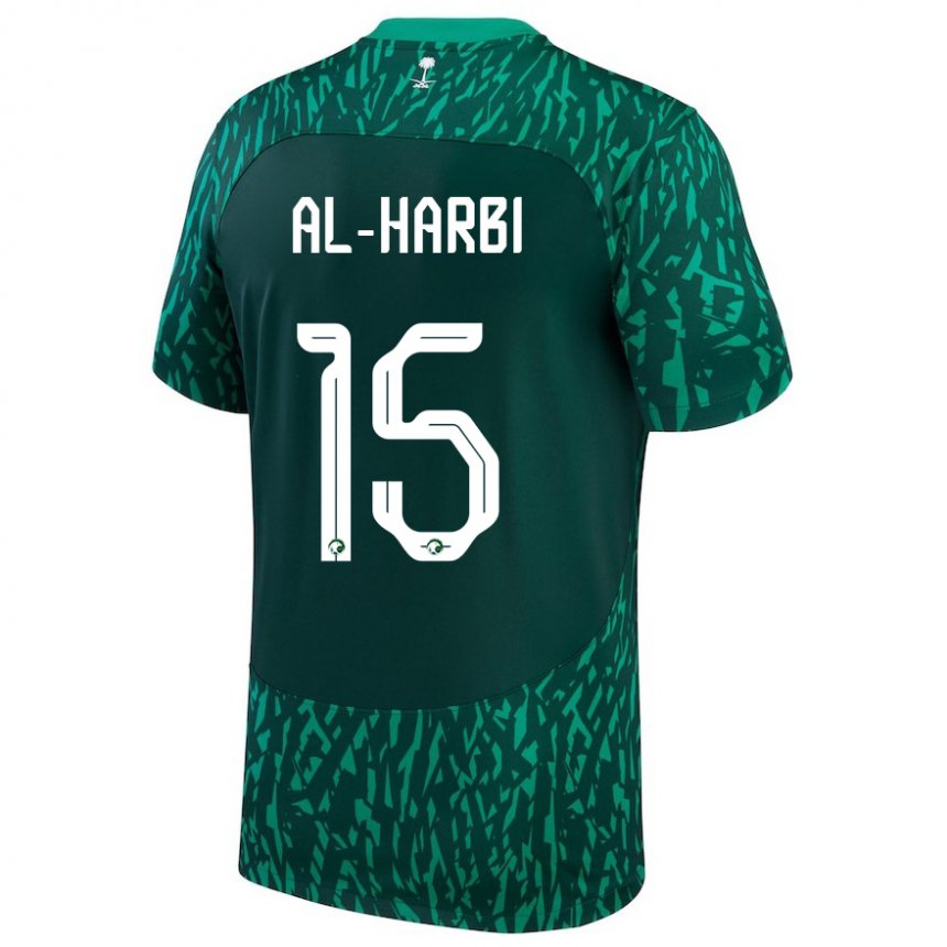 Kinderen Saoedi-arabisch Mashael Al Harbi #15 Donkergroen Uitshirt Uittenue 22-24 T-shirt