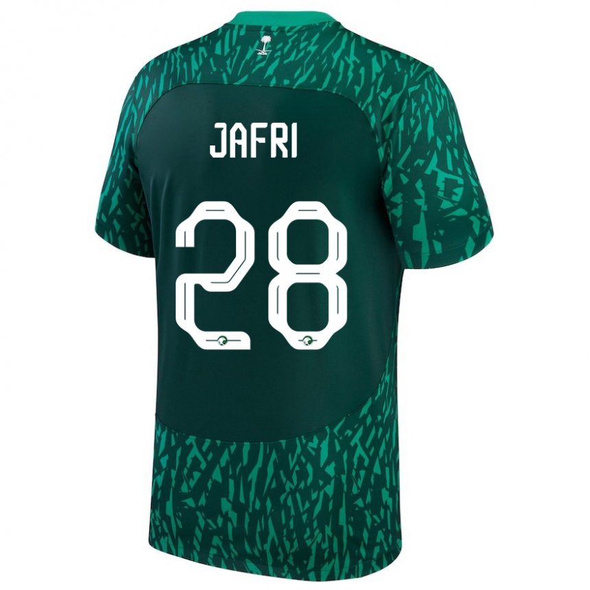 Kinderen Saoedi-arabisch Farah Jafri #28 Donkergroen Uitshirt Uittenue 22-24 T-shirt