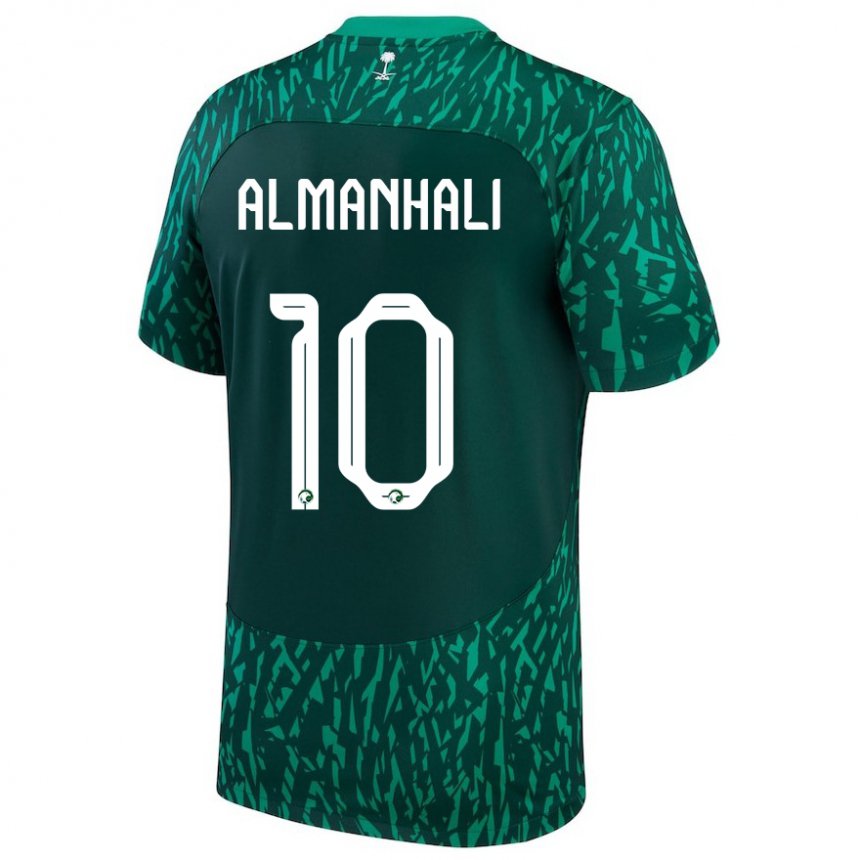 Kinderen Saoedi-arabisch Suwailem Almanhali #10 Donkergroen Uitshirt Uittenue 22-24 T-shirt