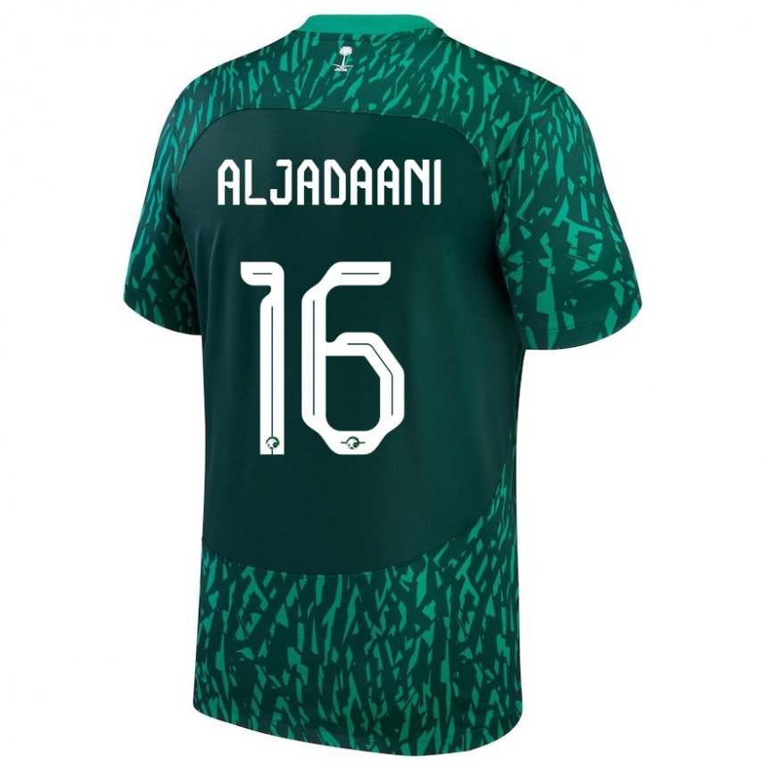 Kinderen Saoedi-arabisch Nawaf Aljadaani #16 Donkergroen Uitshirt Uittenue 22-24 T-shirt