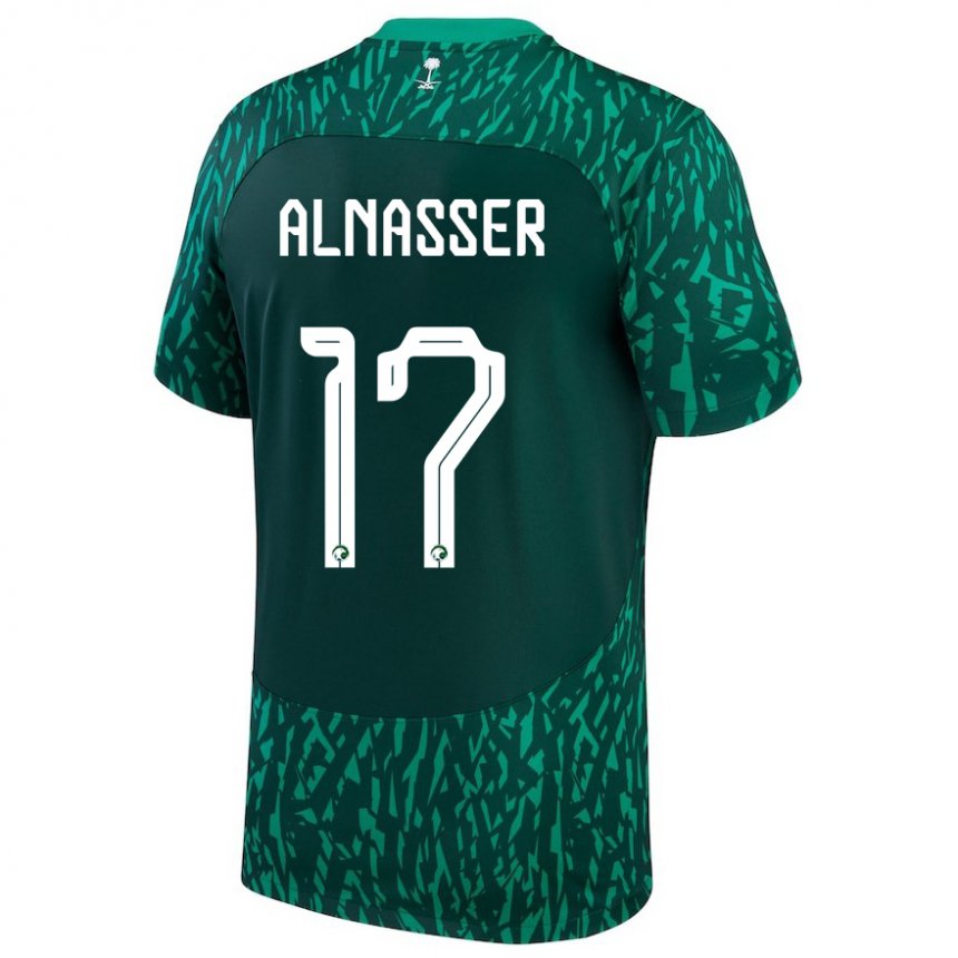 Kinderen Saoedi-arabisch Saad Alnasser #17 Donkergroen Uitshirt Uittenue 22-24 T-shirt