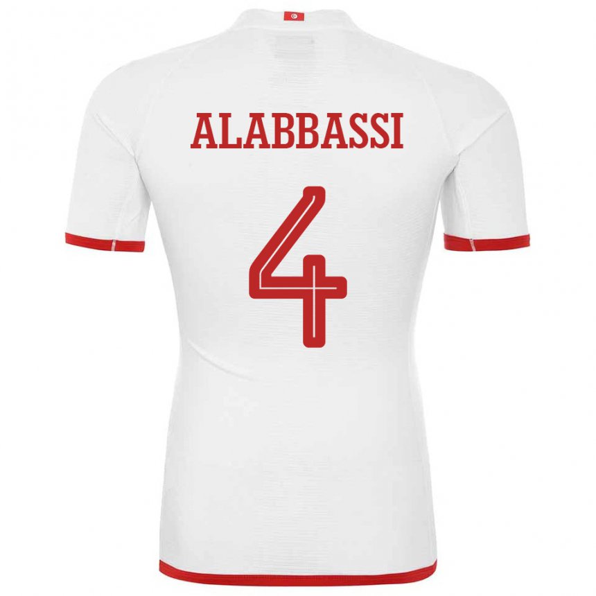 Kinderen Tunesisch Chaima Alabbassi #4 Wit Uitshirt Uittenue 22-24 T-shirt