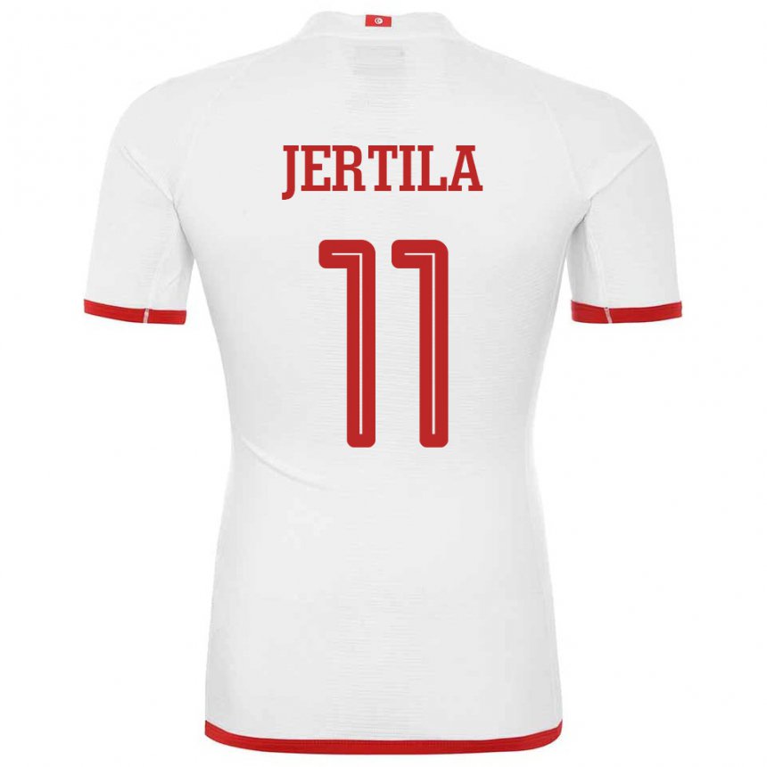 Kinderen Tunesisch Hedi Jertila #11 Wit Uitshirt Uittenue 22-24 T-shirt